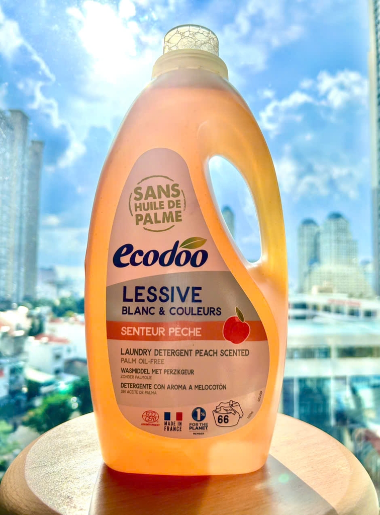 Ecodoo Nước giặt đậm đặc sinh học hương Đào hiệu 2L