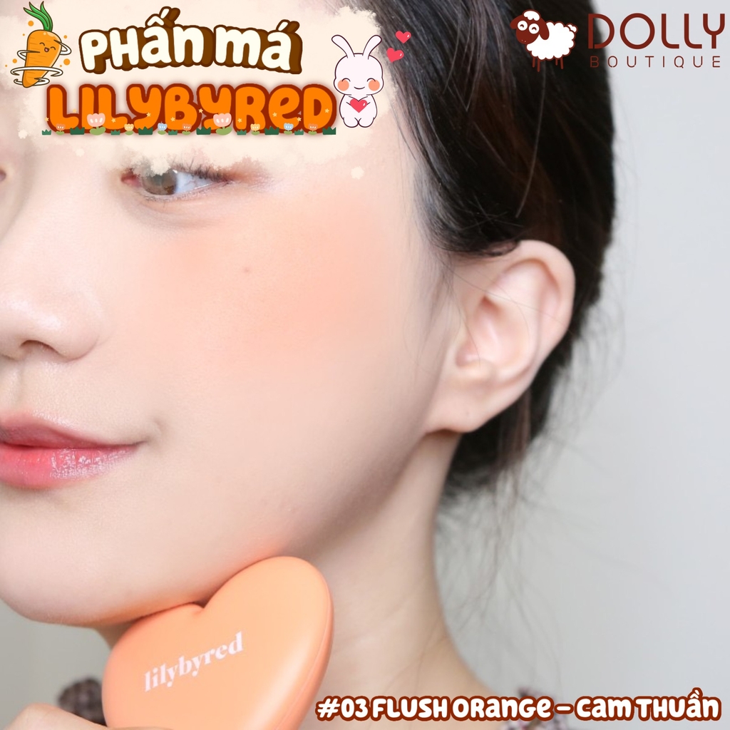 Phấn Má Hồng Lilybyred Luv Beam Cheek #03 Flush Orange ( Tông Cam ) - 4.7g