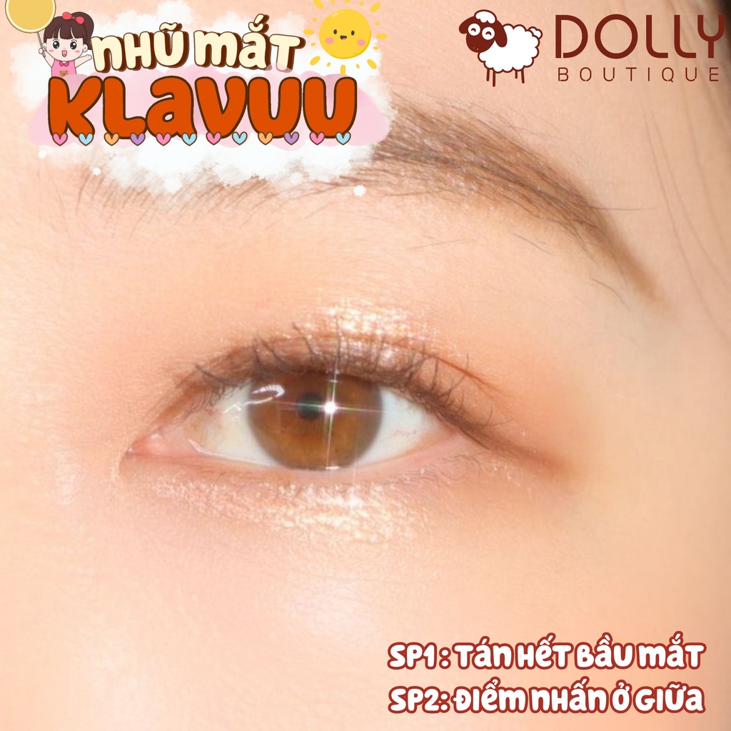 Nhũ mắt Klavuu Urban Pearlsation Sparkle Eyeshadow #SP1 Marigold Peach ( Cam Đào ) - 1.4g