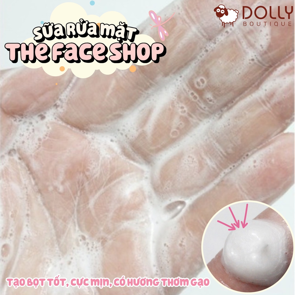 Sữa Rửa Mặt Gạo Làm Sáng Da Không Hạt The Face Shop Rice Water Bright Cleansing Foam 150ml