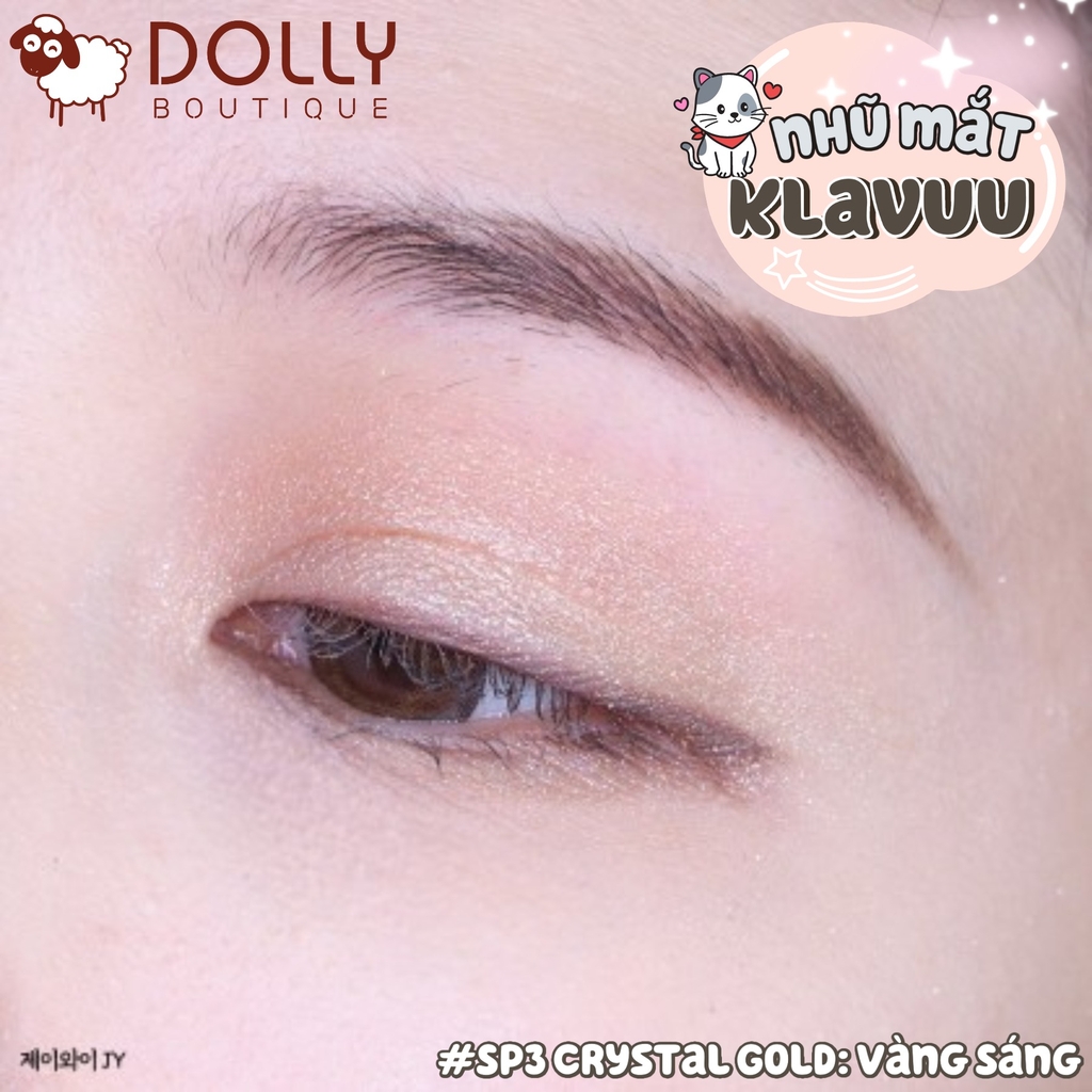 Nhũ mắt Klavuu Urban Pearlsation Sparkle Eyeshadow #SP3 Crystal Gold ( Tông Vàng) - 1.4g