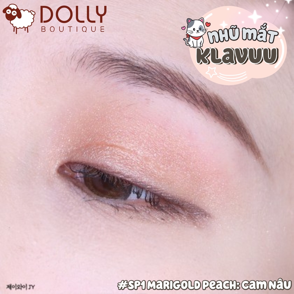 Nhũ mắt Klavuu Urban Pearlsation Sparkle Eyeshadow #SP1 Marigold Peach ( Cam Đào ) - 1.4g