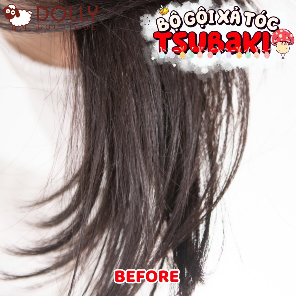 Bộ Gội Xả Tsubaki Premium Moist Mềm Mượt Bồng Bềnh - 490ml*2