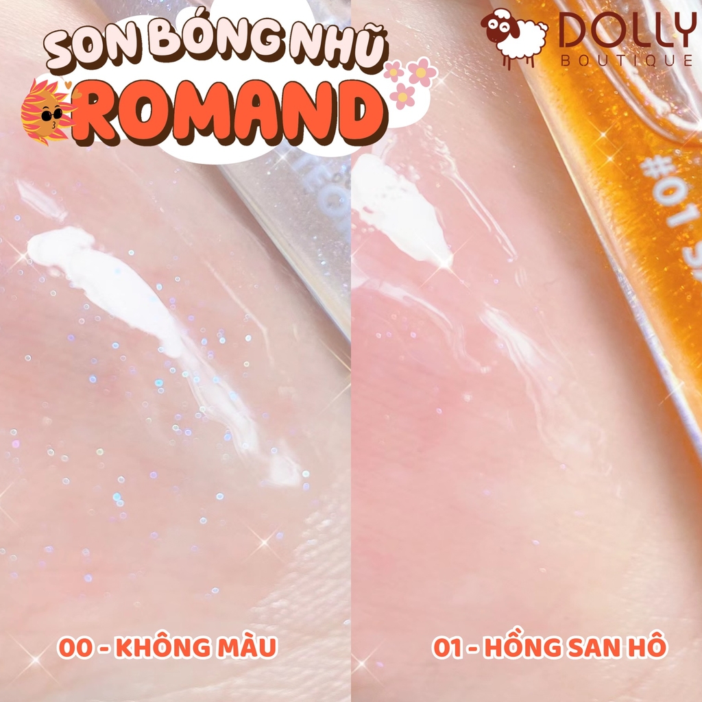 Son Kem Dạng Tint Bóng Nhũ Romand Glasting Water Gloss 4g #00 Meteor Track (Không Màu)