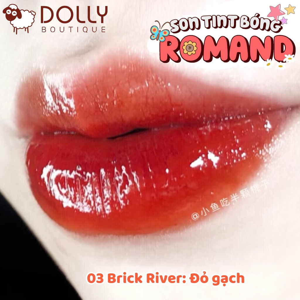 Son Tint Bóng Romand Glasting Water Tint #03 Brick River ( Màu Đỏ Gạch ) - 4g