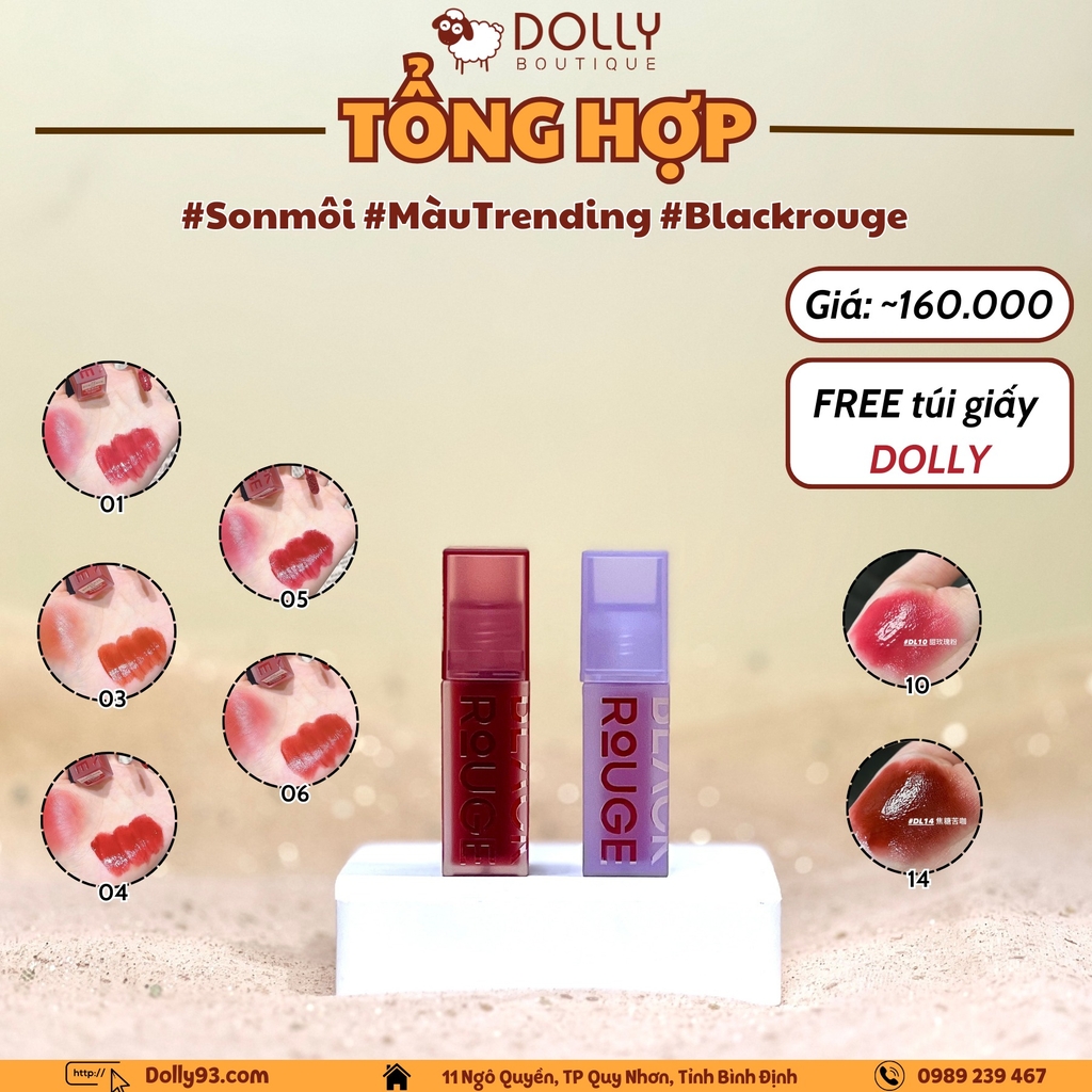 Son Kem Black Rouge Double Layer Over Velvet  DL02 Mute Layer Hồng Lạnh