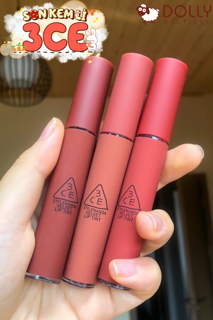 Son Kem Lì 3CE Velvet Lip Tint Childlike Màu Đỏ Cam 4g