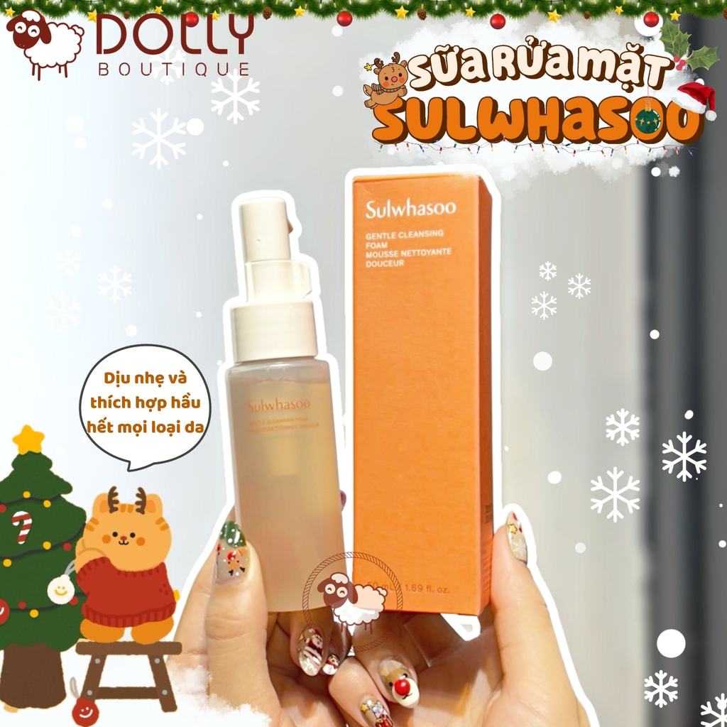 Sữa Rửa Mặt Mini Dịu Nhẹ Sulwhasoo Gentle Cleansing Foam 50ml - Phiên Bản 2023