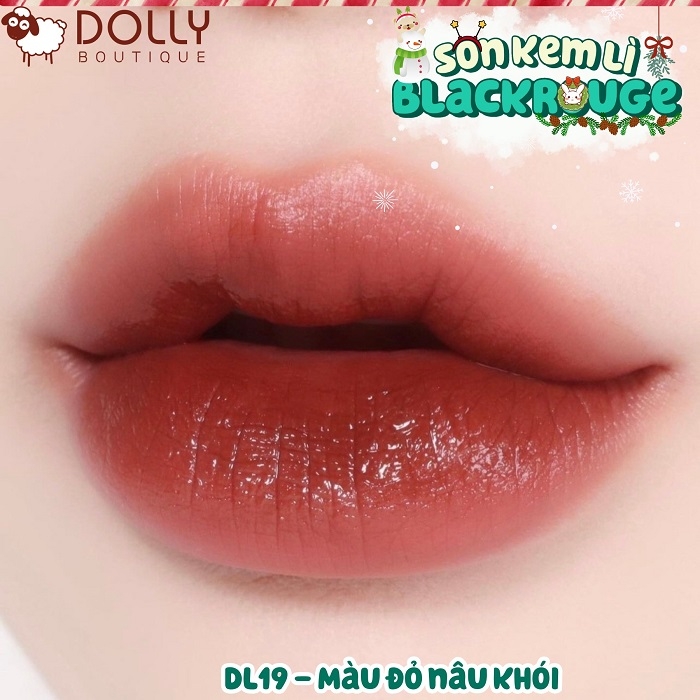 Son Kem Black Rouge Double Layer Over Velvet Ver 3 #DL19 Cognac Dia ( Đỏ Nâu Khói ) - 4.1g