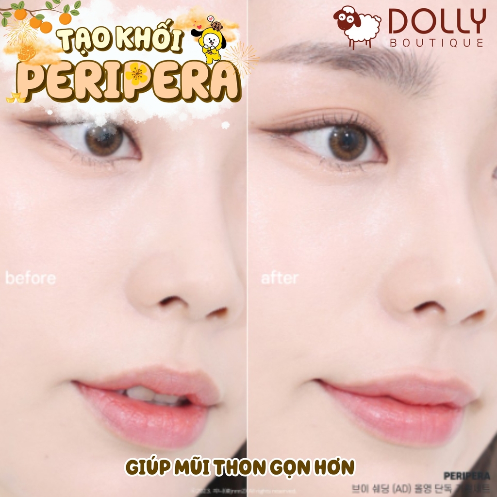 Phấn Tạo Khối Peripera Ink V-Shading 001 + Tặng Kèm Cọ 9.5g