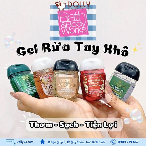 Gel Rửa Tay Khô Bath and Body Works Coconut Sandalwood Pocketbac Hand Gel 29ml