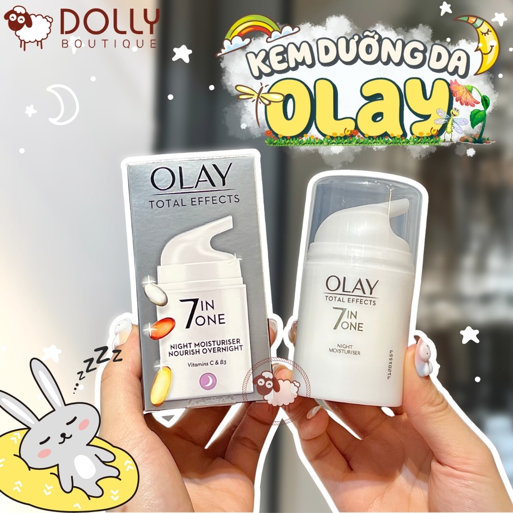 Kem Dưỡng Ẩm Đêm Olay Total Effects 7 In One Night Firming Moisturiser - 50ml NĐ