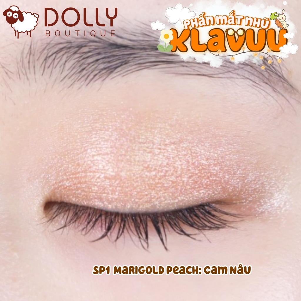 Nhũ mắt Klavuu Urban Pearlsation Sparkle Eyeshadow #SP1 Marigold Peach ( Cam Đào ) - 1.4g