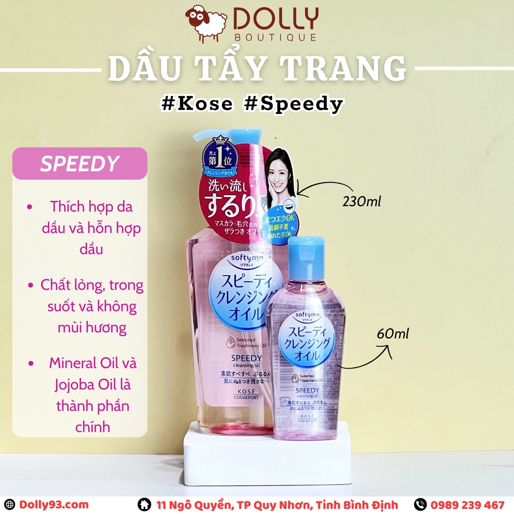 Dầu Tẩy Trang Kose Softymo Speedy Cleansing Oil 230ml
