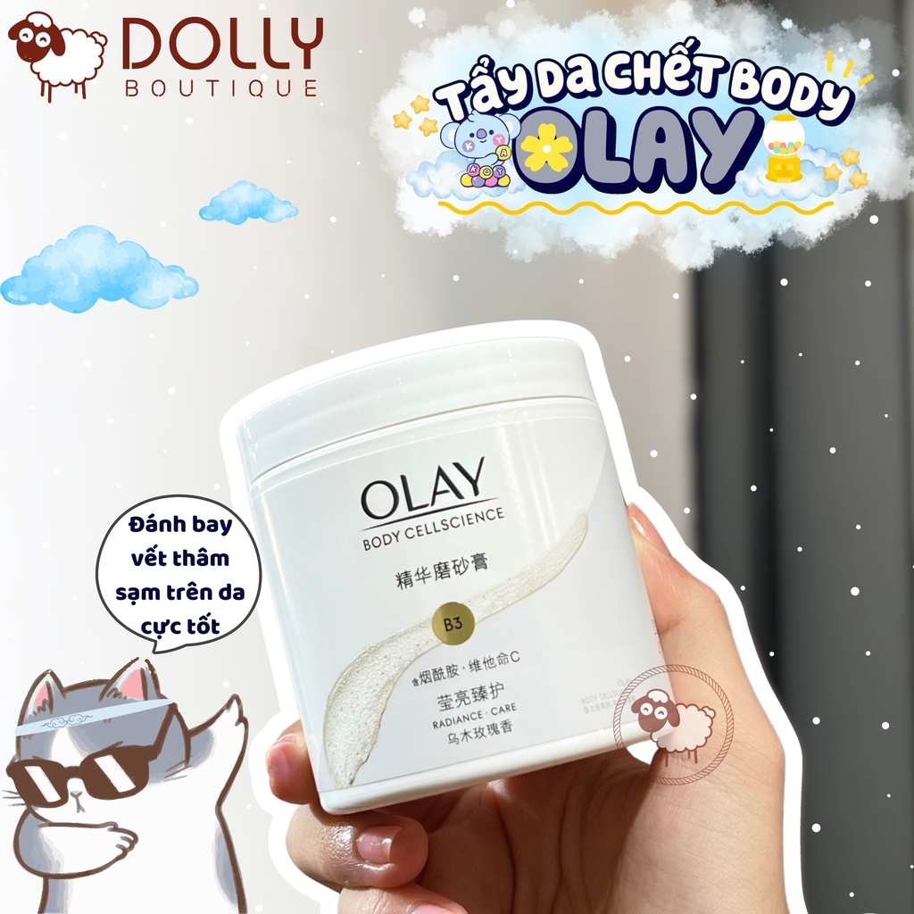 Tẩy Tế Bào Chết OLAY Body Cellscience B3+Vitamin C Radiance Care - 200g