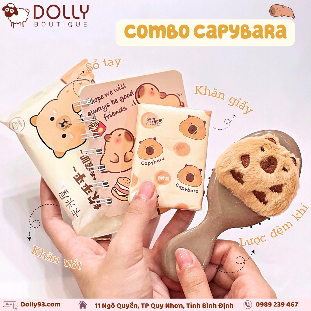 Khăn Giấy Khô Hoạt Hình - Capybara - Tách set