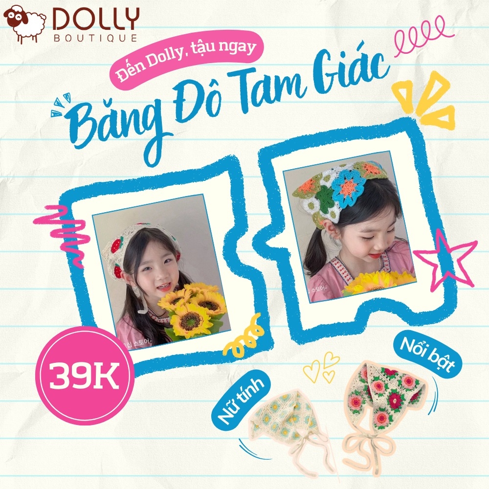 Khăn Băng Đô Tam Giác, Turban Trùm Đầu - Đủ Mẫu - 50cm