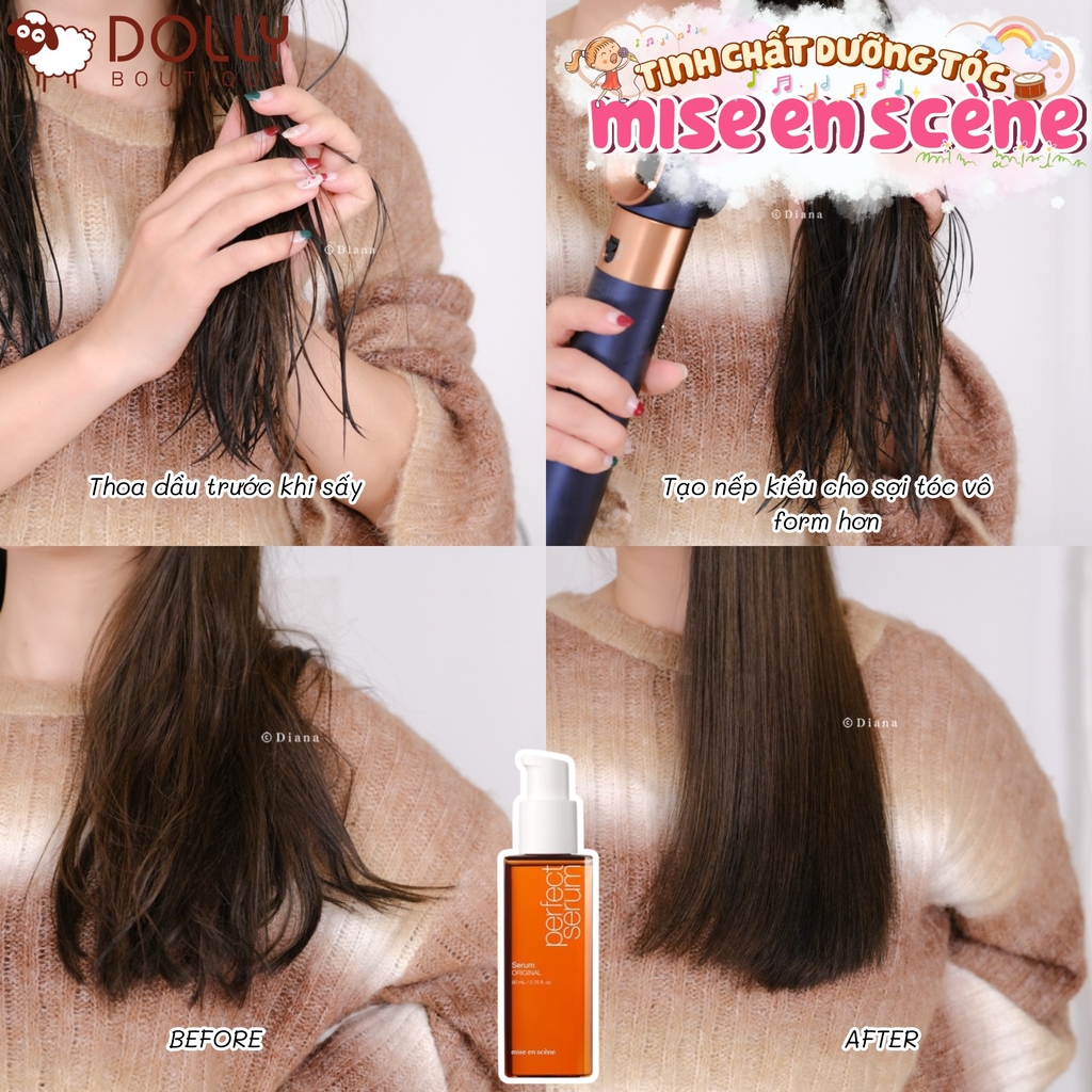 Tinh Chất Tạo Kiểu Tóc, Phục Hồi Và Bảo Vệ dưỡng tóc Miseen Perfect Styling Serum 80ml NĐ