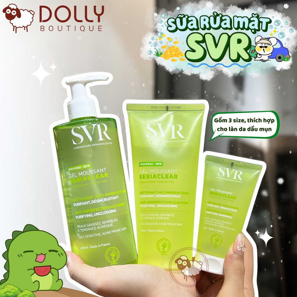 Gel Rửa Mặt SVR Sebiaclear Gel Moussant 200ml