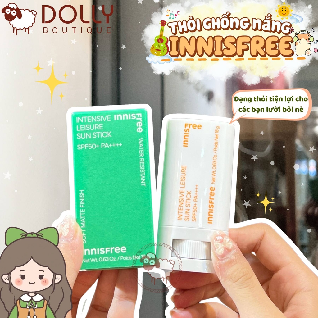 Kem Chống Nắng Dạng Thỏi Innisfree Intensive Leisure Sun Stick SPF50+ PA++++ 18g NĐ