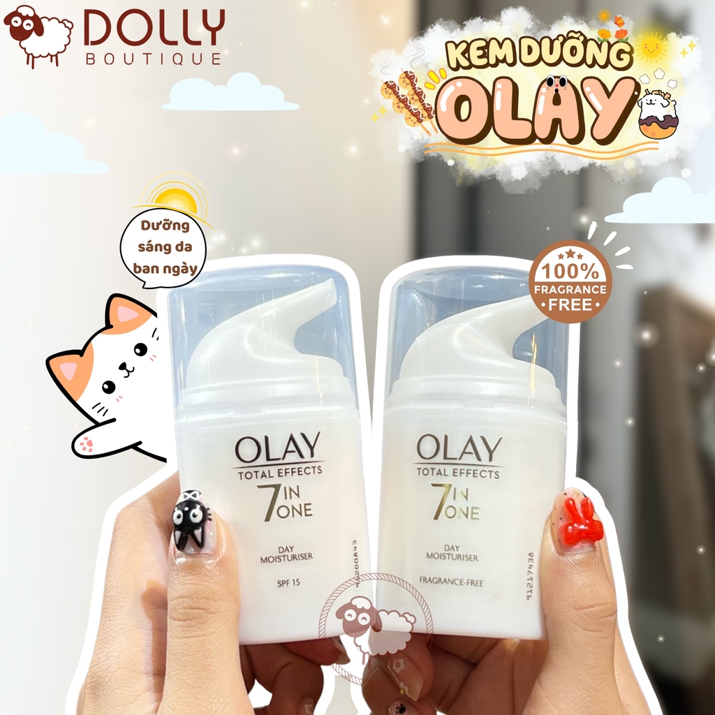 Kem Dưỡng Ẩm Ngày 7 Tác Dụng Olay Total Effects 7 In One Anti Ageing Moisturiser SPF15 - 50ml NĐ