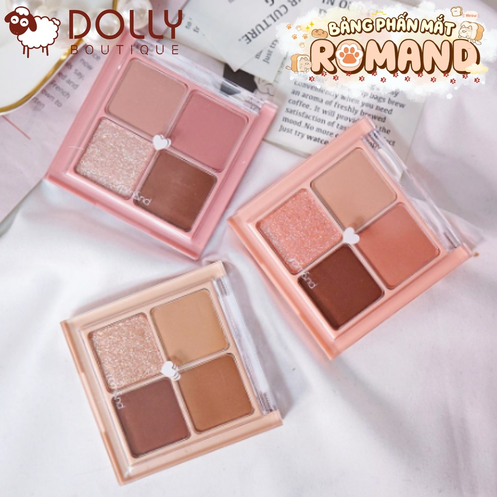 Bảng Phấn Mắt 4 ô Romand Better Than Eyes #02 Dry Rose 6,5g
