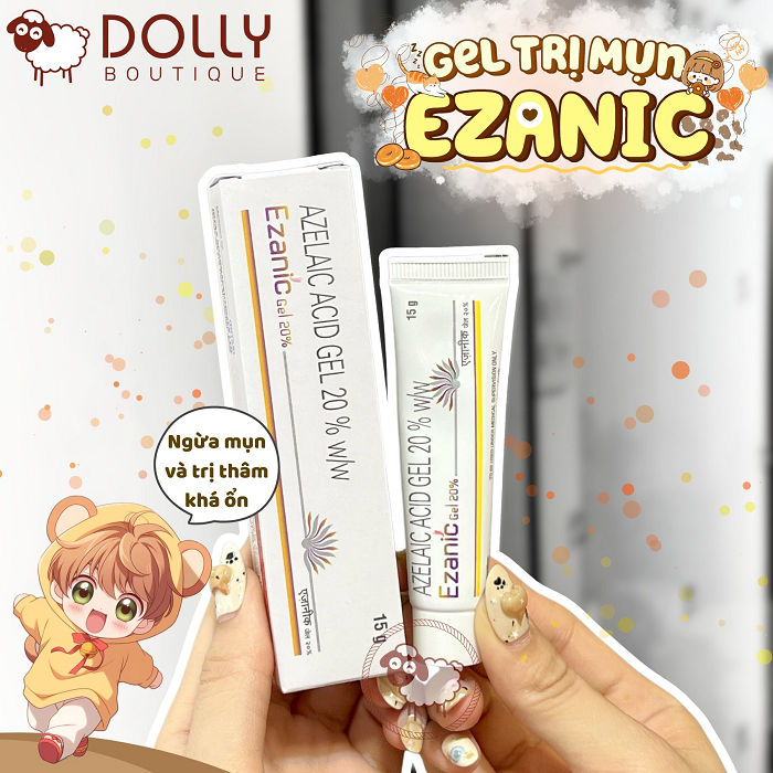 Gel Giảm Mụn Mờ Thâm Ezanic Azelaic Acid Gel 20% 15g