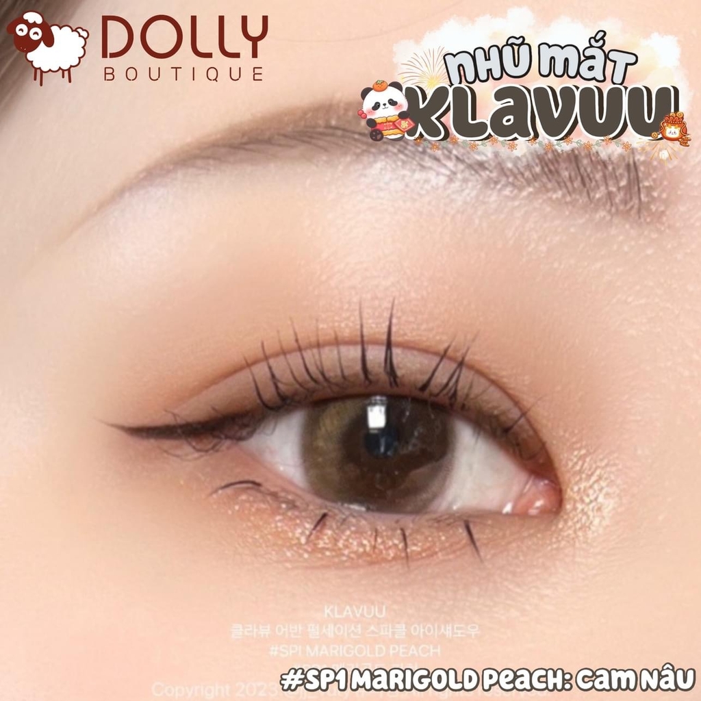 Nhũ mắt Klavuu Urban Pearlsation Sparkle Eyeshadow #SP1 Marigold Peach ( Cam Đào ) - 1.4g