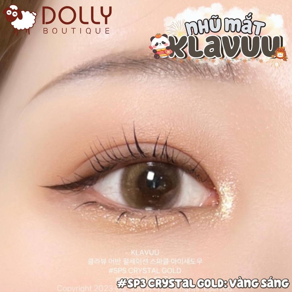 Nhũ mắt Klavuu Urban Pearlsation Sparkle Eyeshadow #SP3 Crystal Gold ( Tông Vàng) - 1.4g