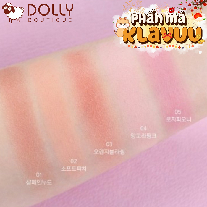 Phấn Má Klavuu Urban Pearlsation Natural Powder Blusher 02
