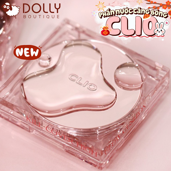 Phấn Nước Clio Kill Cover High Glow Cushion SPF50+ PA++++ #03 Linen (Da Trung Bình) - Kèm Lõi 14g