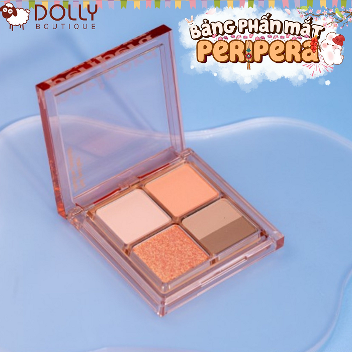 Phấn Mắt 4 Ô Peripera Ink Pocket Shadow Palette #01 Fancy Spring Sunshine ( Cam Đào ) - 6.4g