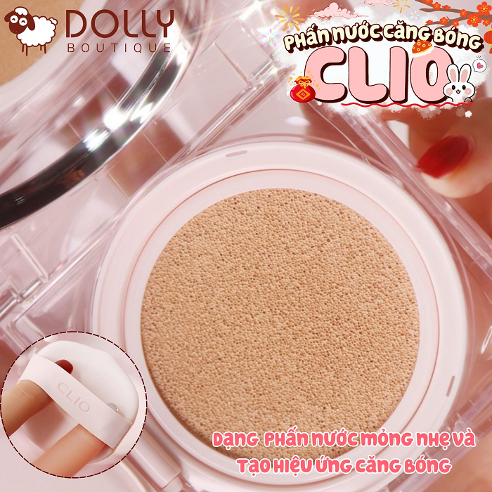 Phấn Nước Clio Kill Cover High Glow Cushion SPF50+ PA++++ #03 Linen (Da Trung Bình) - Kèm Lõi 14g