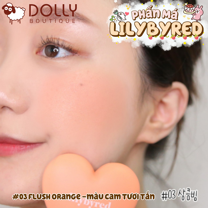 Phấn Má Hồng Lilybyred Luv Beam Cheek #03 Flush Orange ( Tông Cam ) - 4.7g
