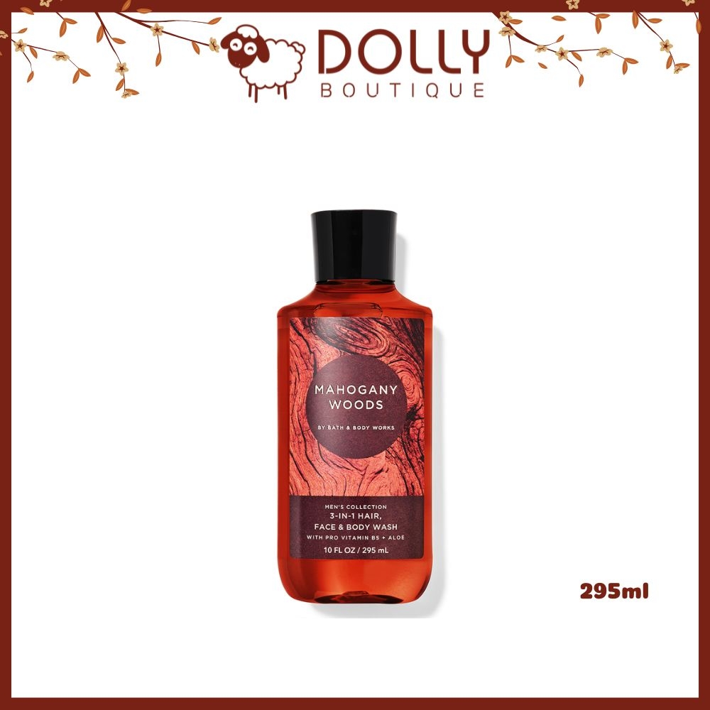 Sữa Tắm Gội Nam Bath & Body Works Mahogany Woods 3in1 295ml