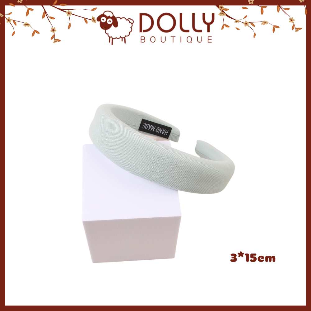 Cài, Băng Đô Tóc Bản Lớn 3cm Chất Liệu Vải Thô Phong Cách Vintage