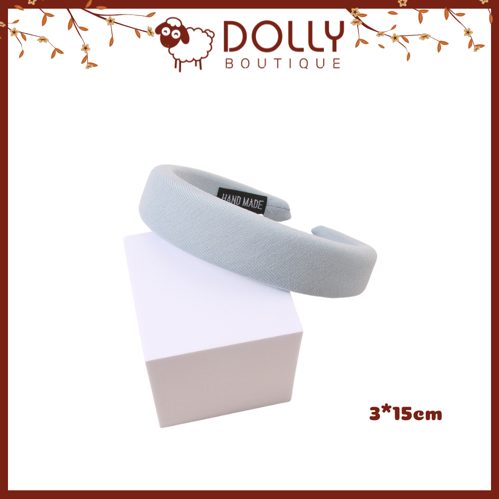 Cài, Băng Đô Tóc Bản Lớn 3cm Chất Liệu Vải Thô Phong Cách Vintage