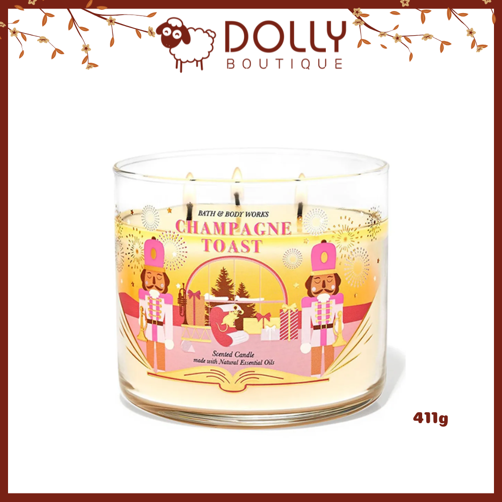 Nến Thơm 3 Bấc Bath & Body Works Champagne Toast 3-Wick Candle 411g