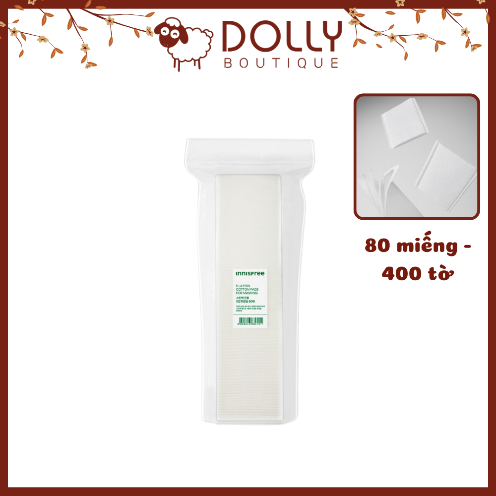 Bông Tẩy Trang 5 Lớp Innisfree 5 Layers Cotton Pads For Masking