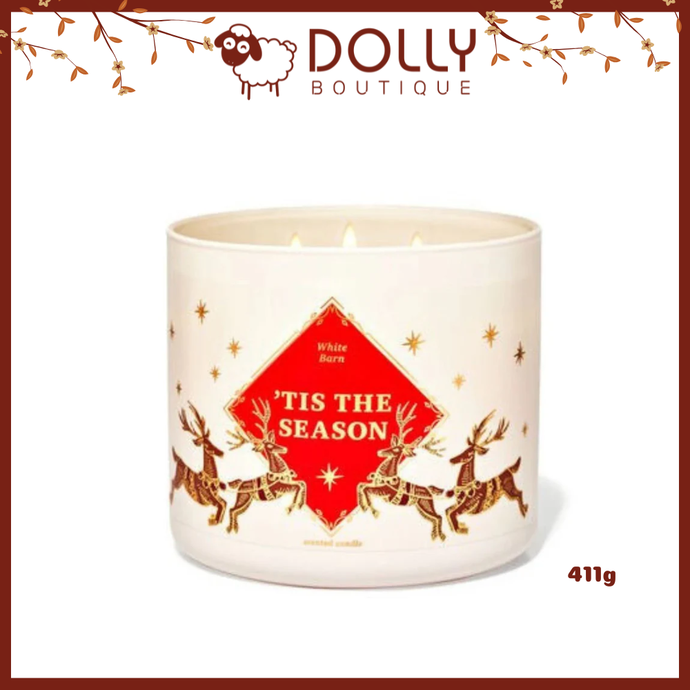 Nến Thơm 3 Bấc BBW Tis The Season 3-Wick Candle 411g