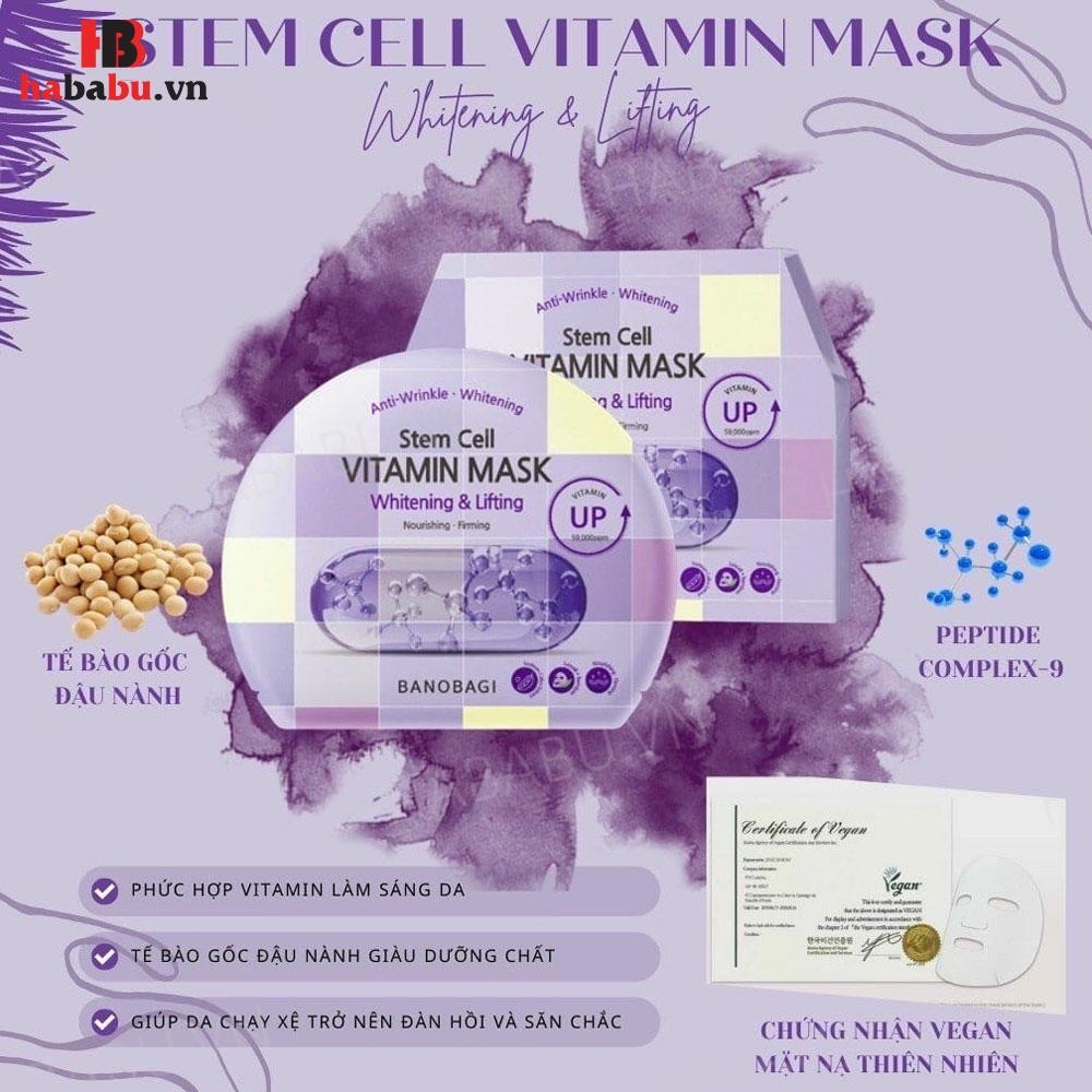 Mặt nạ Banobagi Stem Cell Whitening & Lifting set 10 miếng chính hãng