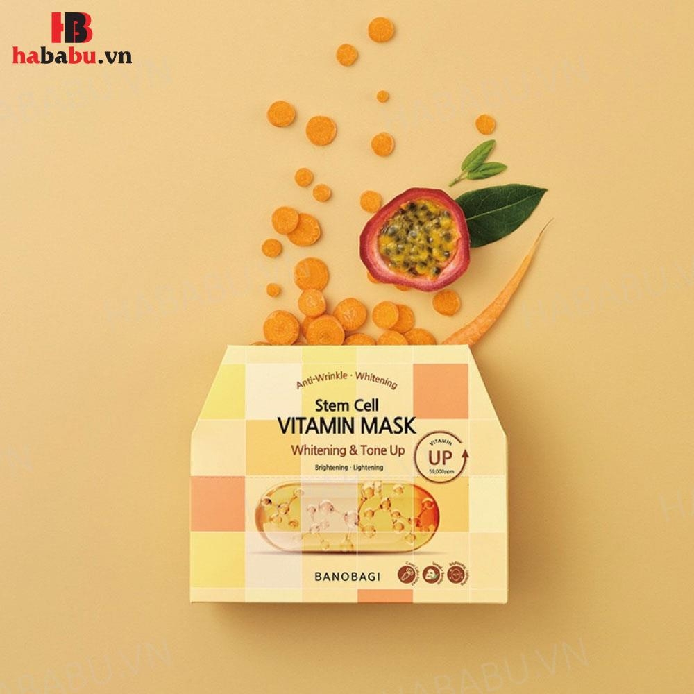 Mặt nạ Banobagi Stem Cell Whitening & Tone Up set 10 miếng chính hãng