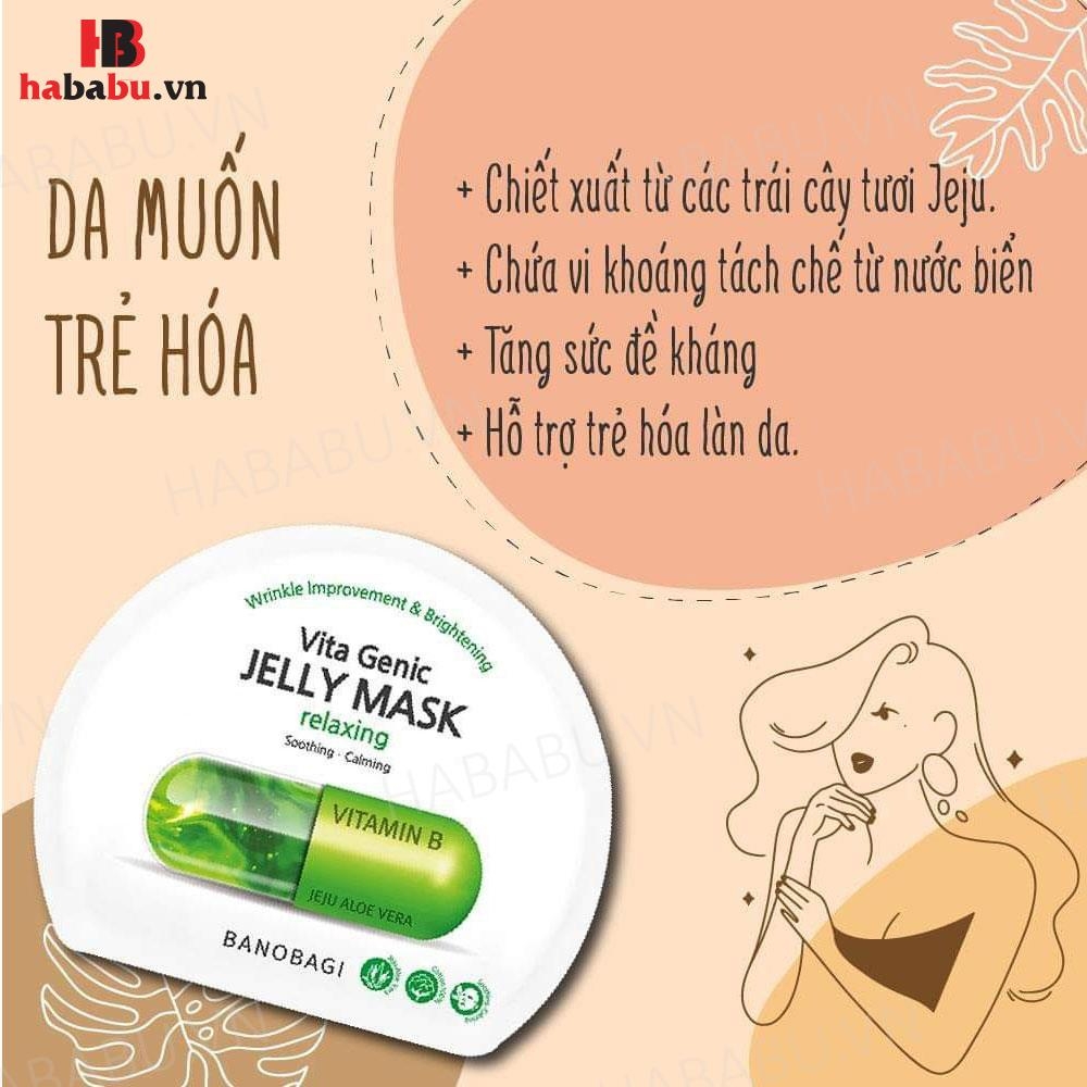Mặt nạ Banobagi Genic Jelly Mask Vitamin B set 10 miếng chính hãng
