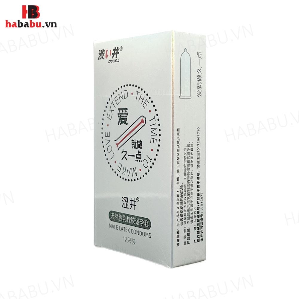 Bao cao su Drywell Long Lasting hộp 12 chiếc kéo dài thời gian chính hãng
