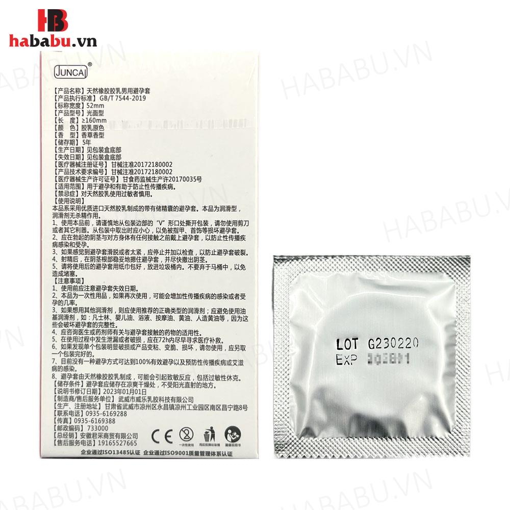 Bao cao su siêu mỏng Juncai Ok Amto Super Thin hộp 10 chiếc chính hãng