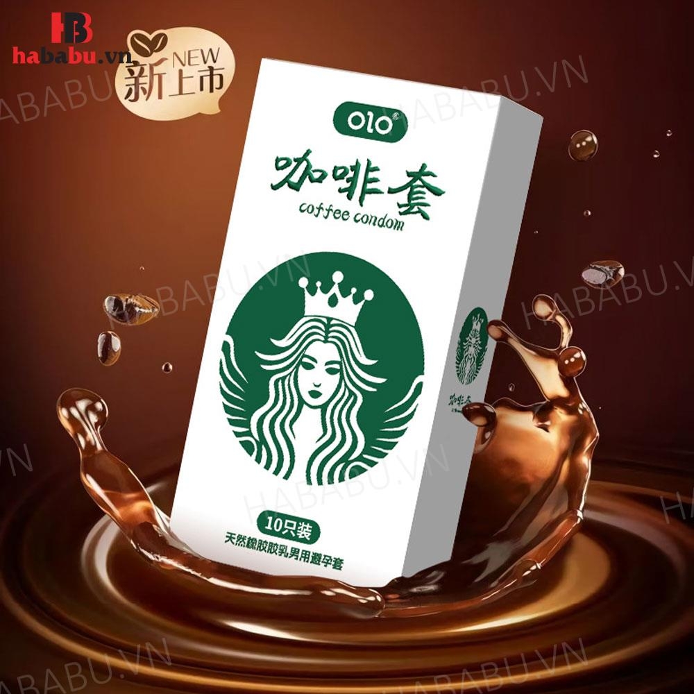 Bao cao su Olo Coffee Starbucks hộp 10 chiếc siêu mỏng chính hãng