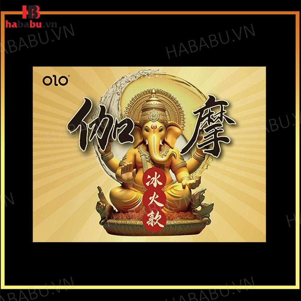 Bao cao su Olo Gama Voi Vàng Gân Bi hộp 10 chiếc chính hãng