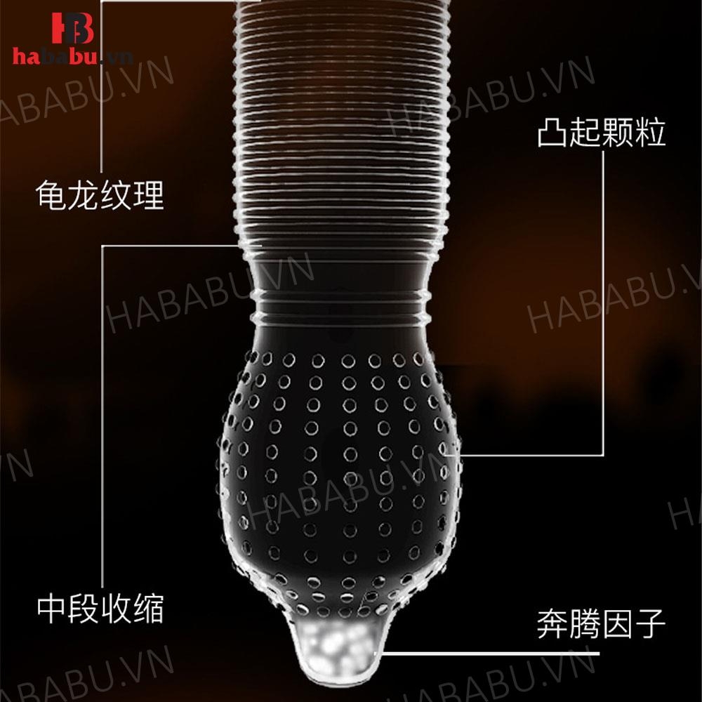 Bao cao su Olo Gama Voi Vàng Gân Bi hộp 10 chiếc chính hãng