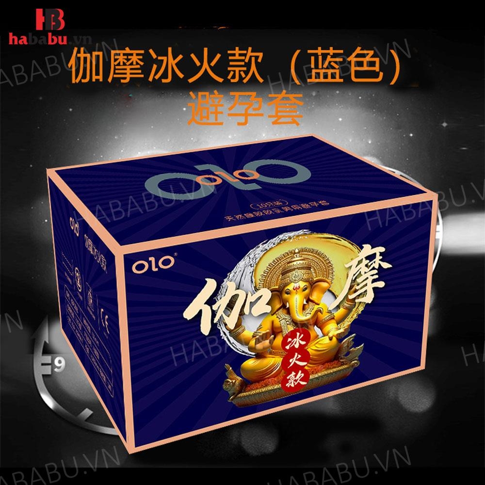 Bao cao su Olo Gama Voi Xanh kéo dài thời gian hộp 10 chiếc chính hãng