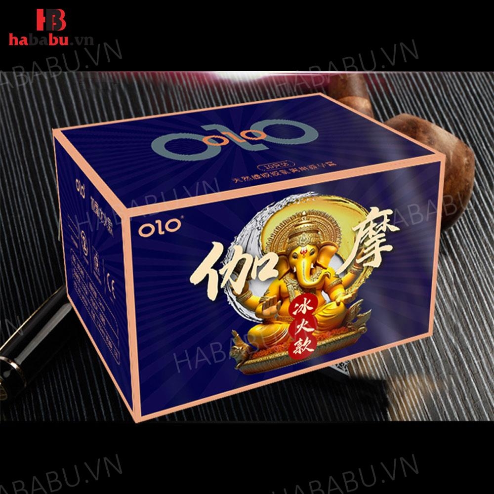 Bao cao su Olo Gama Voi Xanh kéo dài thời gian hộp 10 chiếc chính hãng